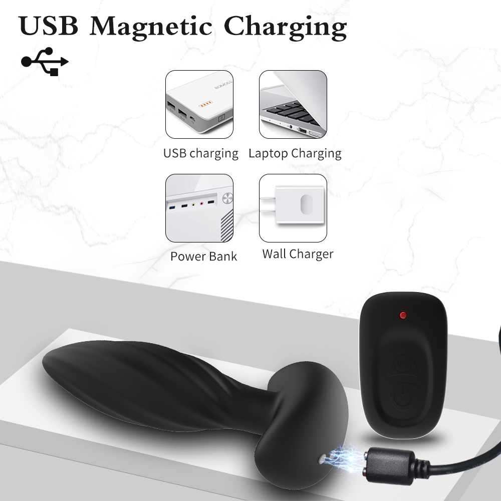 Plug Anal Vibrador con Control Remoto Inal&aacute;mbrico