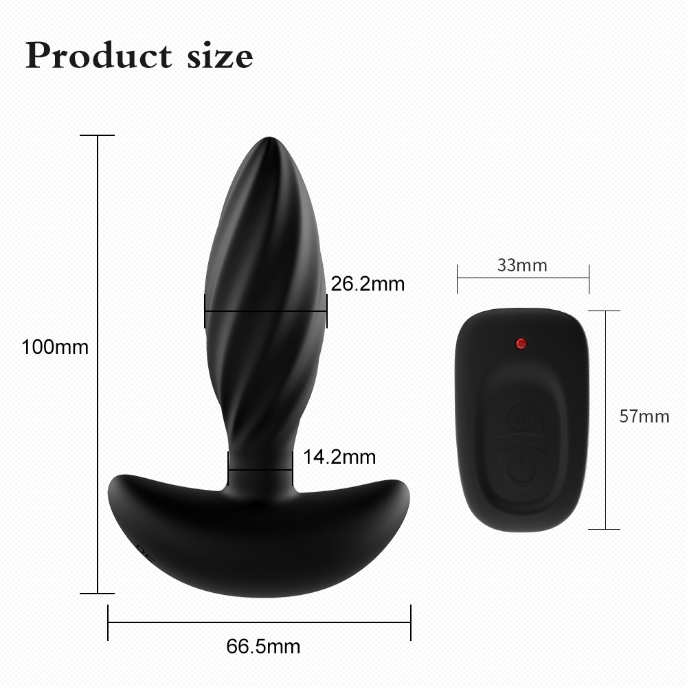 Plug Anal Vibrador con Control Remoto Inal&aacute;mbrico