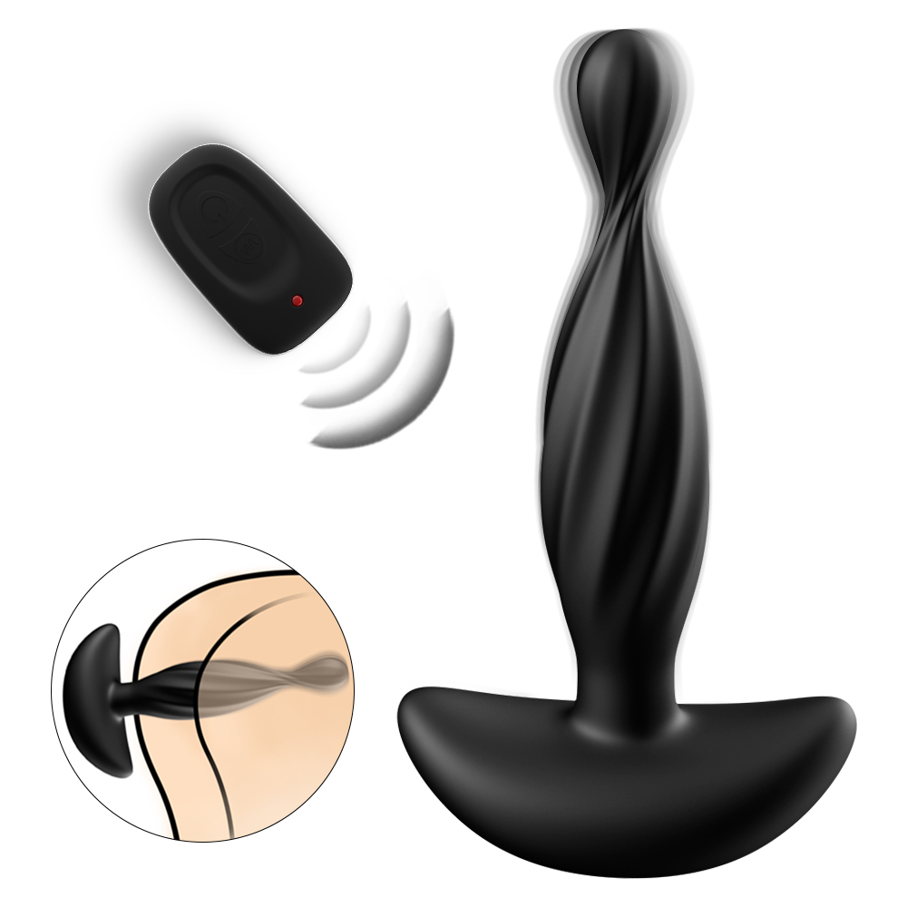 Plug Anal Vibrador con Control Remoto &ndash; Dise&ntilde;o en Espiral