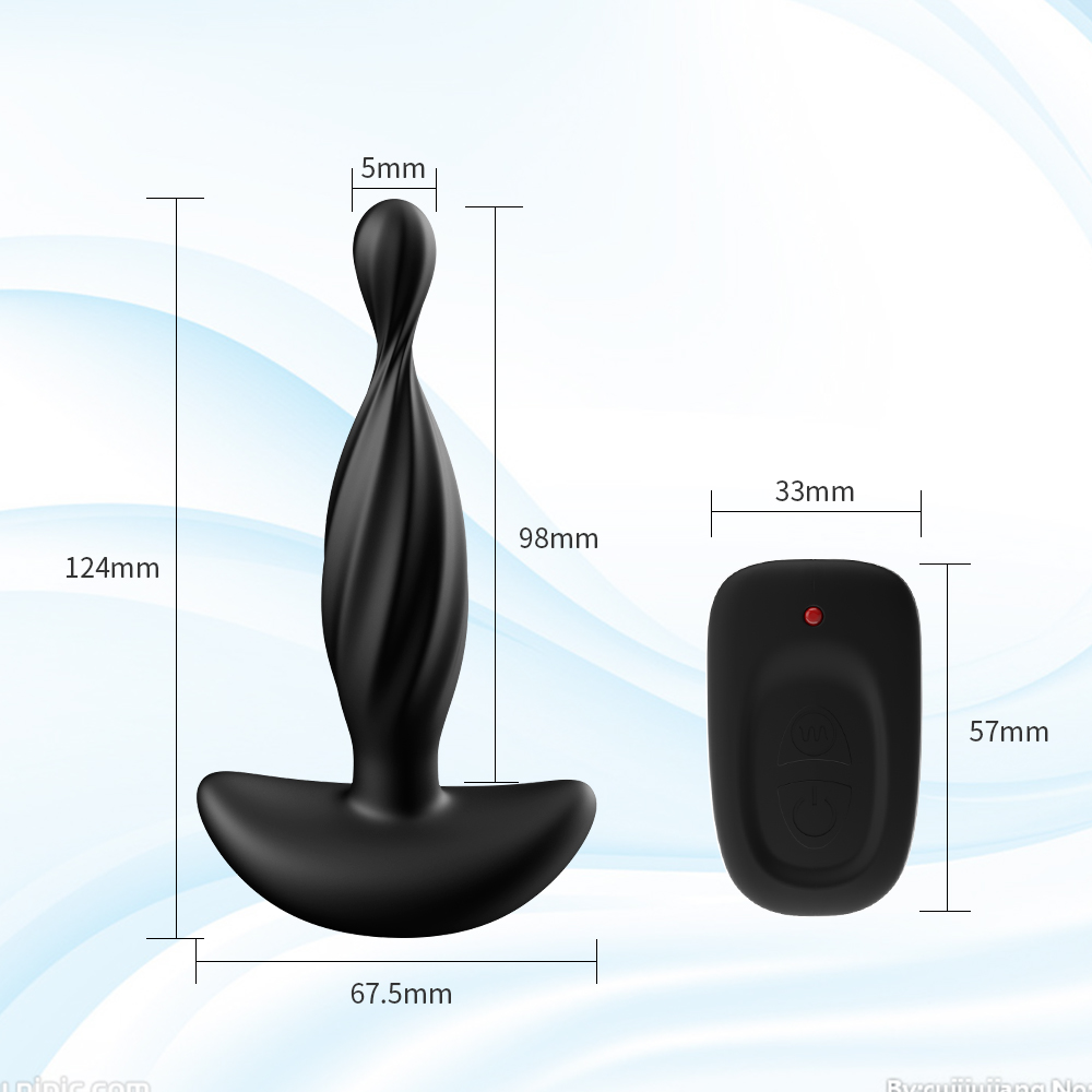 Plug Anal Vibrador con Control Remoto &ndash; Dise&ntilde;o en Espiral