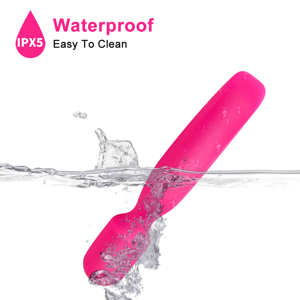 Masajeador de varita de silicona recargable