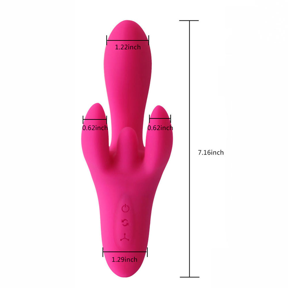 Vibrador de cl&iacute;toris y punto G de triple motor para mujer