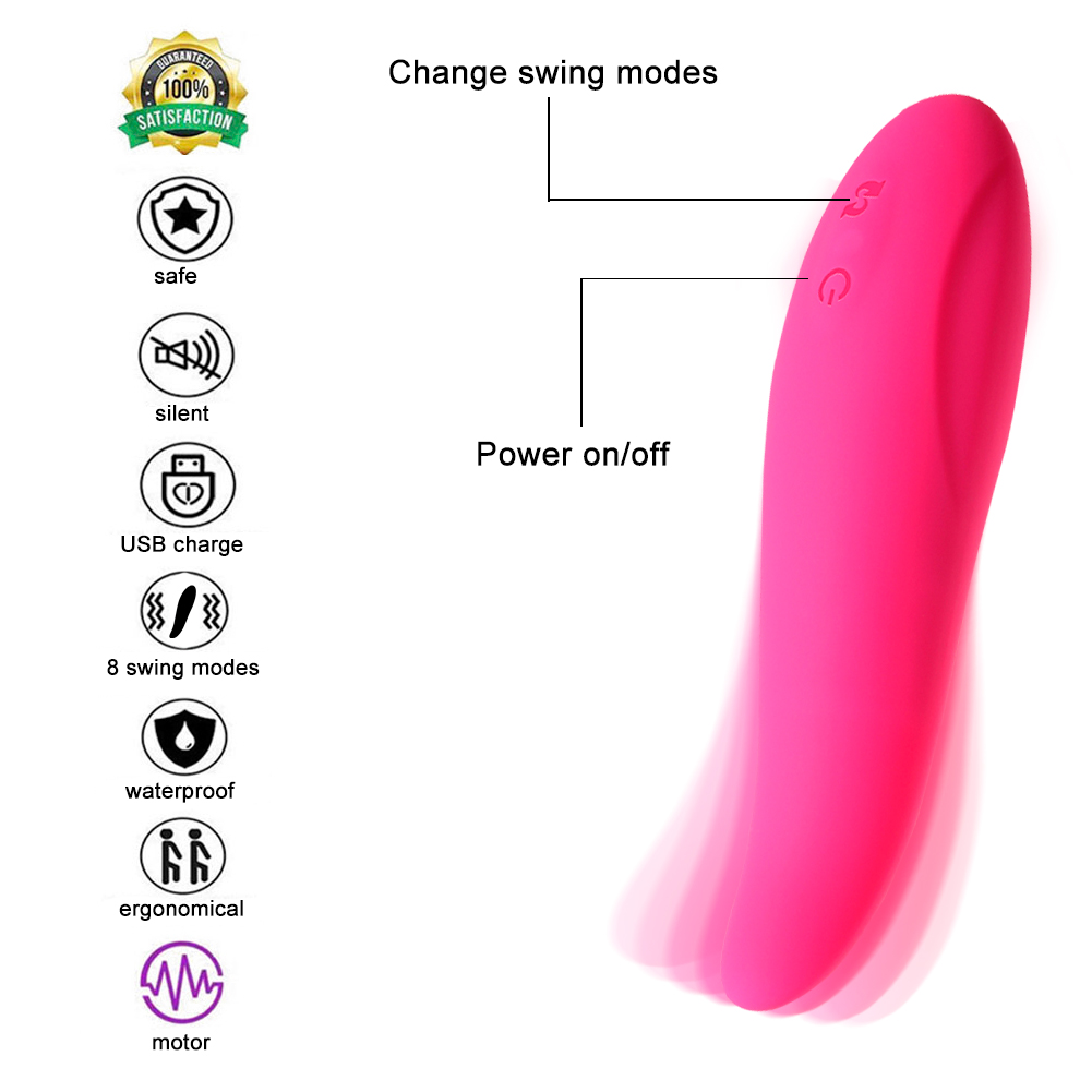 Vibrador curvo para lamer la lengua