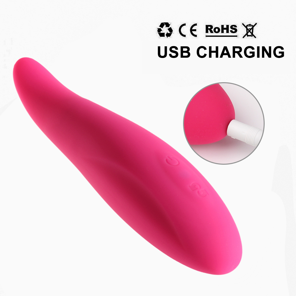 Vibrador curvo para lamer la lengua