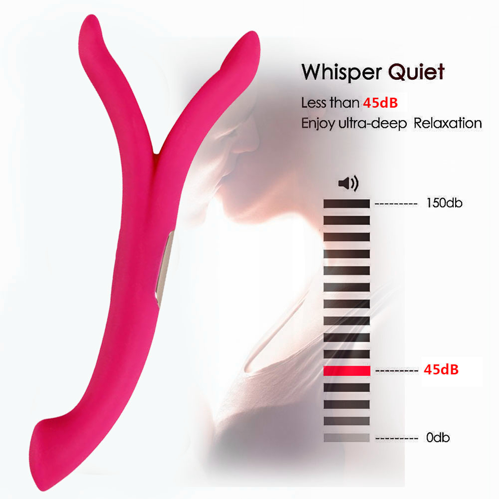 Vibrador de silicona flexible de doble extremo