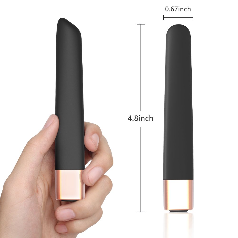 Vibrador de bala de silicona recargable delgado
