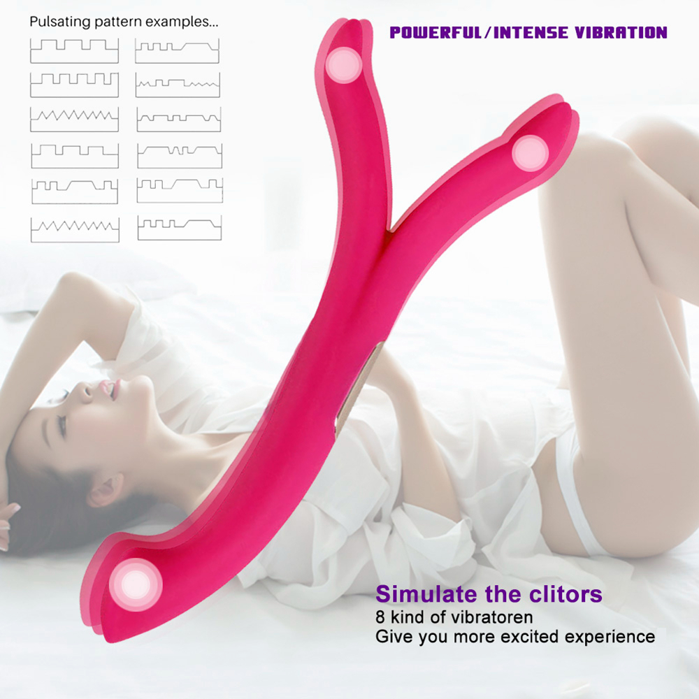 Vibrador de silicona flexible de doble extremo