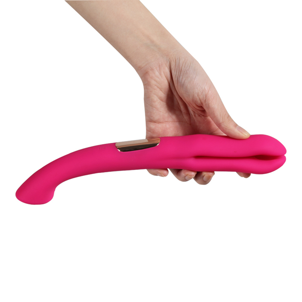 Vibrador de silicona flexible de doble extremo