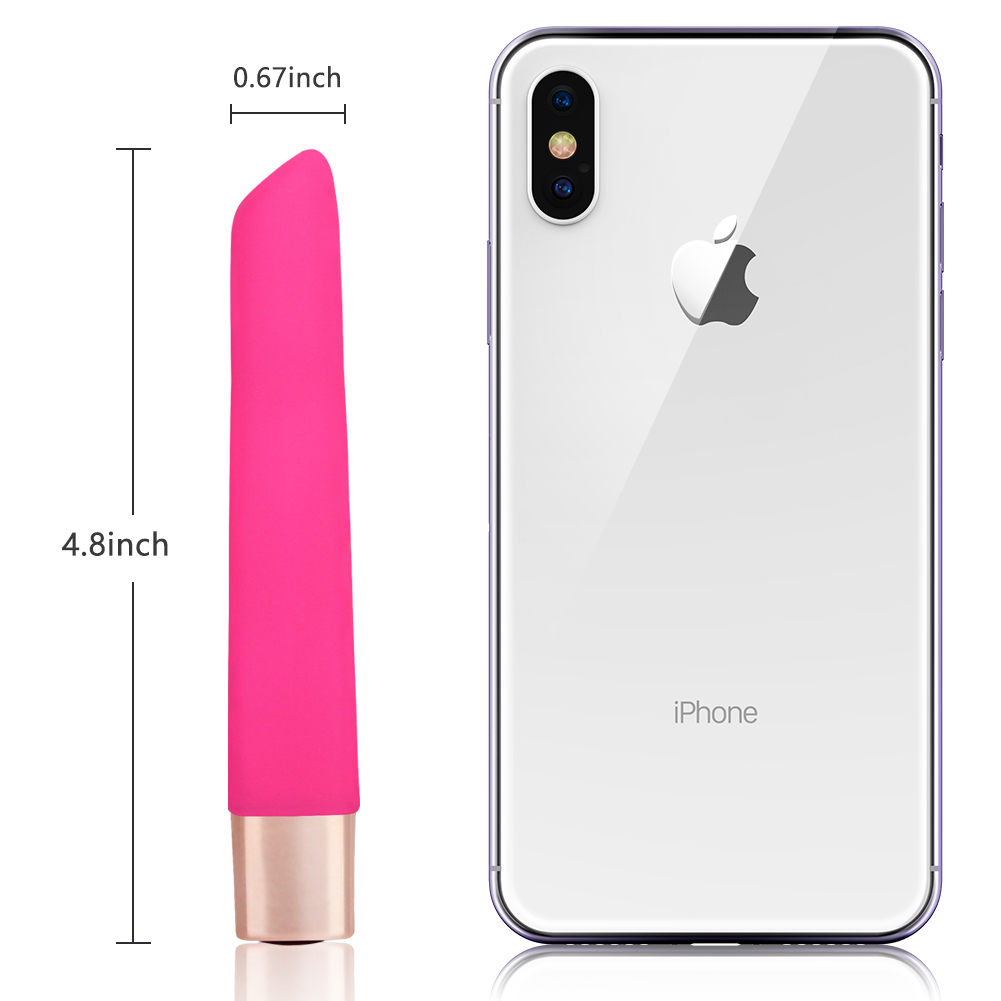 Vibrador de bala de silicona recargable delgado