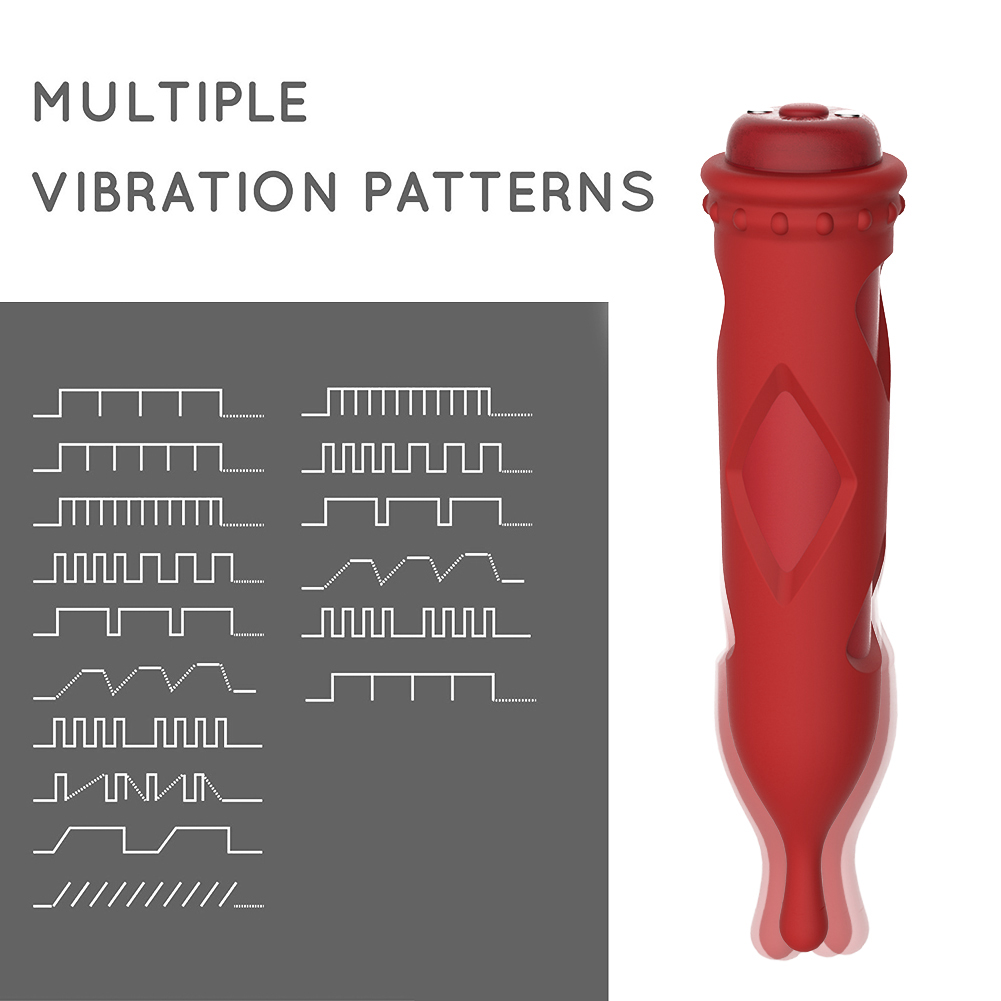 Masajeador de balas de silicona texturizada 2 en 1