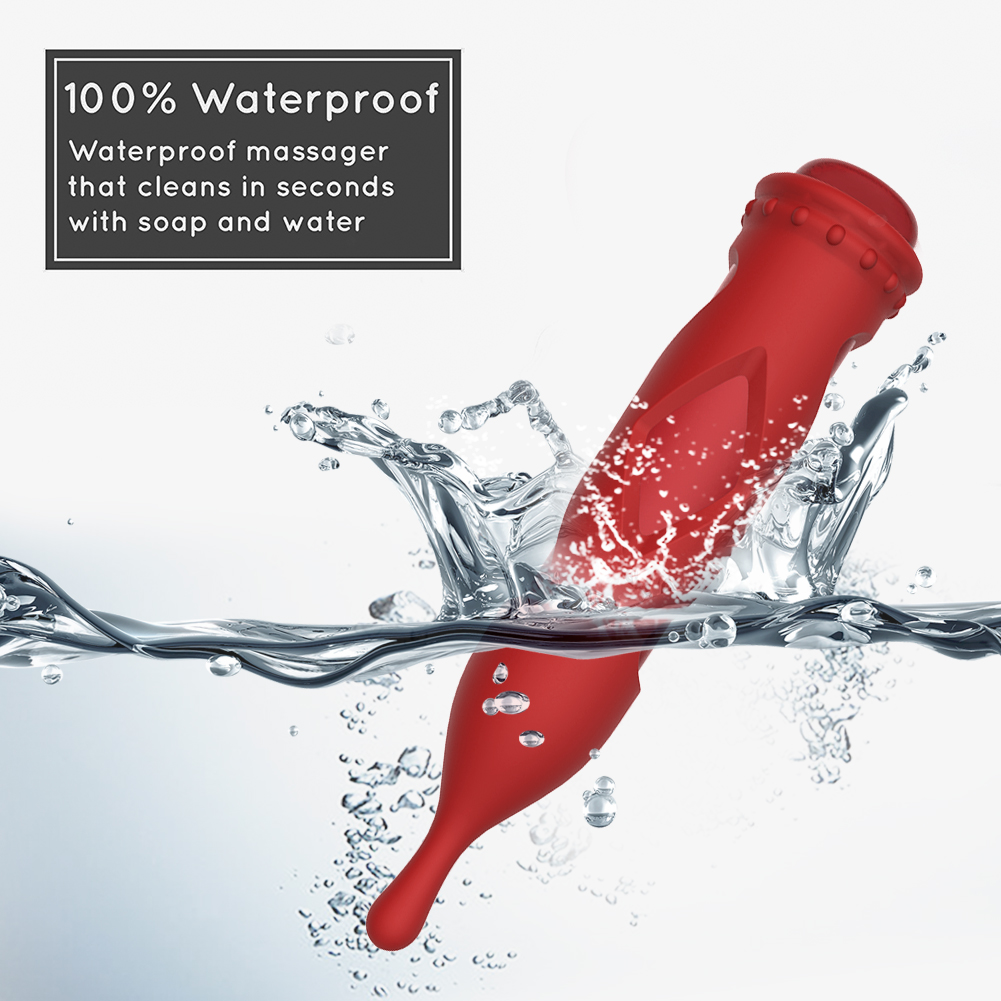 Masajeador de balas de silicona texturizada 2 en 1