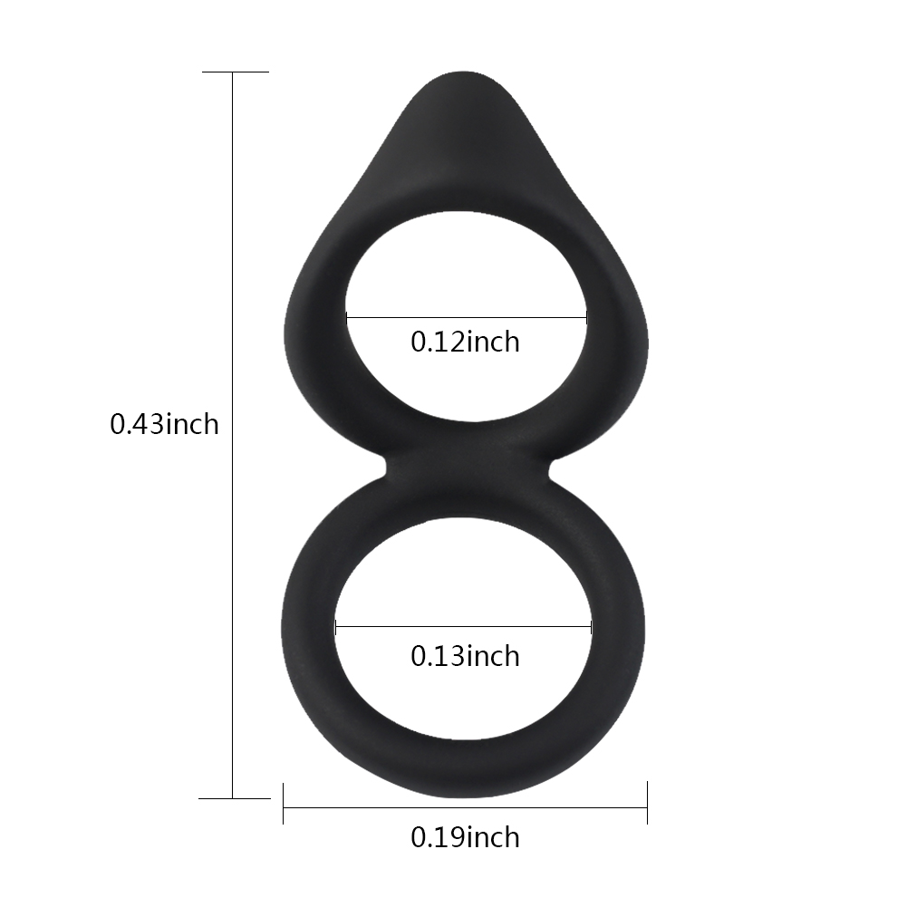 Anillo de pene de doble retardo Anillos de pene de silicona
